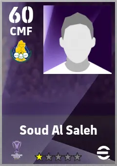 Soud Al Saleh eFootball 2026 player card — 60 OVR CMF