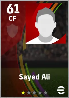 Sayed Ali eFootball 2026 player card — 61 OVR CF