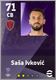 Sasa Ivkovic eFootball 2026 player card — 71 OVR CB