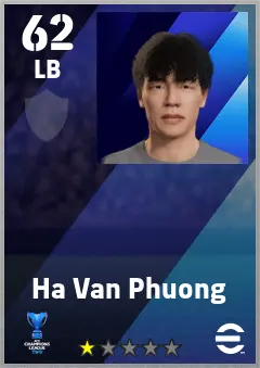 Ha Van Phuong eFootball 2026 player card — 62 OVR LB