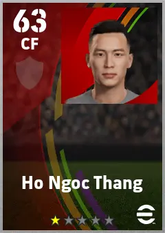 Ho Ngoc Thang eFootball 2026 player card — 63 OVR CF