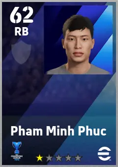 Pham Minh Phuc eFootball 2026 player card — 62 OVR RB