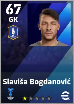 Slavisa Bogdanovic eFootball 2026 player card — 67 OVR GK