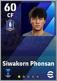 Siwakorn Phonsan eFootball 2026 player card — 60 OVR CF