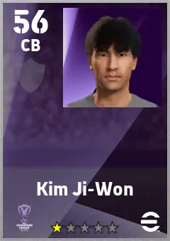 Kim Jee-Won eFootball 2026 player card — 56 OVR CB