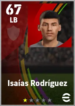 Isaias Rodriguez eFootball 2026 player card — 67 OVR LB