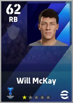 Will McKay eFootball 2026 player card — 62 OVR RB
