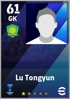 Lu Tongyun eFootball 2026 player card — 61 OVR GK
