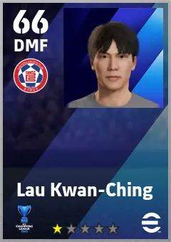 Lau Kwan-Ching eFootball 2026 player card — 66 OVR DMF
