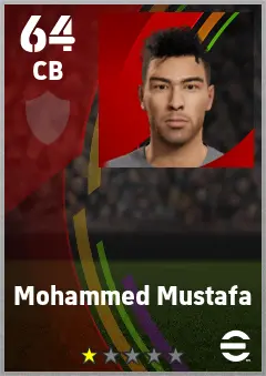 Mohammed Mustafa eFootball 2026 player card — 64 OVR CB