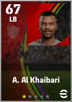 A. Al Khaibari eFootball 2026 player card — 67 OVR LB