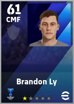 Brandon Ly eFootball 2026 player card — 61 OVR CMF
