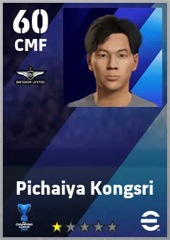 Pichaiya Kongsri eFootball 2026 player card — 60 OVR CMF
