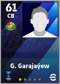 G. Garajayew eFootball 2026 player card — 61 OVR CB
