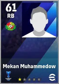 Mekan Muhammedow eFootball 2026 player card — 61 OVR RB
