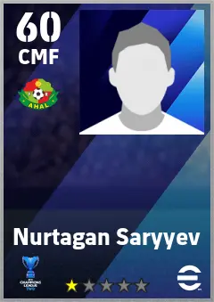 Nurtagan Saryyev eFootball 2026 player card — 60 OVR CMF
