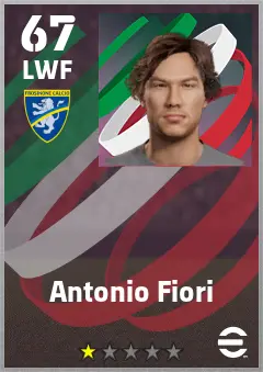 Antonio Fiori eFootball 2026 player card — 67 OVR LWF
