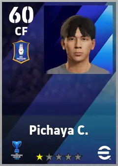 Pichaya C. eFootball 2026 player card — 60 OVR CF