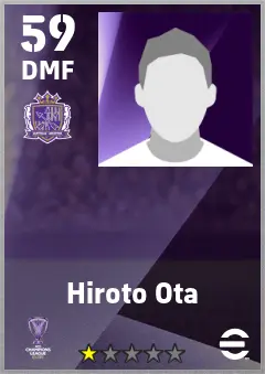 Hiroto Ota eFootball 2026 player card — 59 OVR DMF