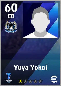 Yuya Yokoi eFootball 2026 player card — 60 OVR CB