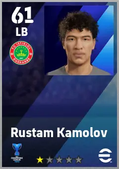 Rustam Kamolov eFootball 2026 player card — 61 OVR LB