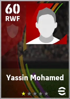 Yassin Mohamed eFootball 2026 player card — 60 OVR RWF