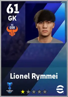 Lionel Rymmei eFootball 2026 player card — 61 OVR GK