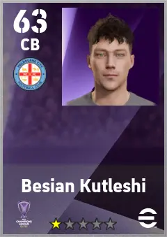 Besian Kutleshi eFootball 2026 player card — 63 OVR CB