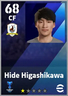 Hide Higashikawa eFootball 2026 player card — 68 OVR CF