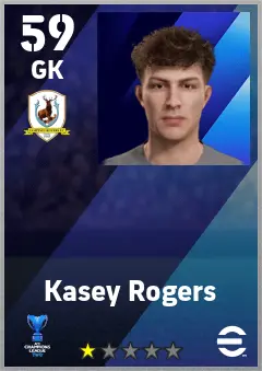 Kasey Rogers eFootball 2026 player card — 59 OVR GK