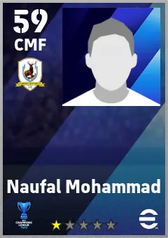 Naufal Mohammad eFootball 2026 player card — 59 OVR CMF