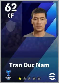 Tran Duc Nam eFootball 2026 player card — 62 OVR CF