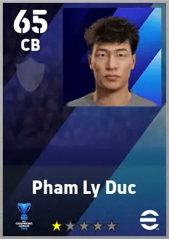 Pham Ly Duc eFootball 2026 player card — 65 OVR CB