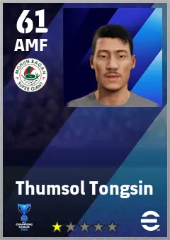 Thumsol Tongsin eFootball 2026 player card — 61 OVR AMF