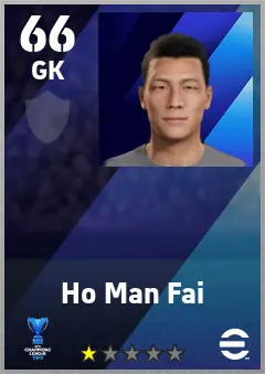 Ho Man Fai eFootball 2026 player card — 66 OVR GK