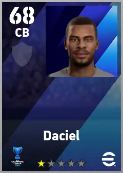 Daciel eFootball 2026 player card — 68 OVR CB