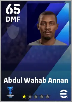Abdul Wahab Annan eFootball 2026 player card — 65 OVR DMF