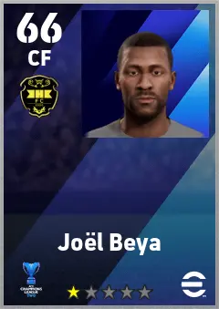 Joel Beya eFootball 2026 player card — 66 OVR CF