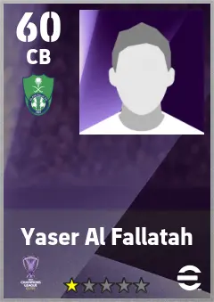 Yaser Al Fallatah eFootball 2026 player card — 60 OVR CB