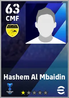 Hashem Al Mbaidin eFootball 2026 player card — 63 OVR CMF