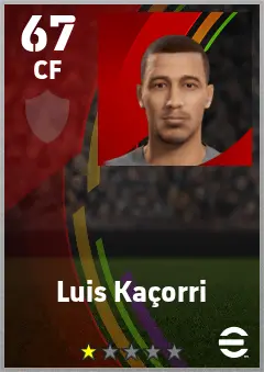Luis Kacorri eFootball 2026 player card — 67 OVR CF