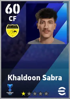 Khaldoon Sabra eFootball 2026 player card — 60 OVR CF