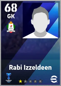 Rabi Izzeldeen eFootball 2026 player card — 68 OVR GK