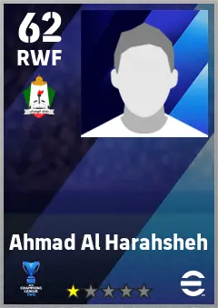 Ahmad Al Harahsheh eFootball 2026 player card — 62 OVR RWF