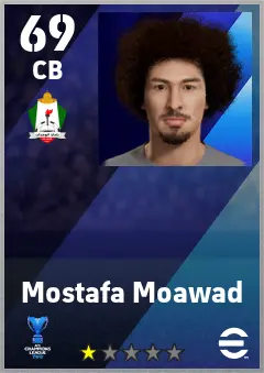 Mostafa Moawad eFootball 2026 player card — 69 OVR CB