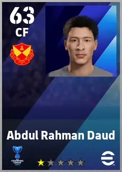 Abdul Rahman Daud eFootball 2026 player card — 63 OVR CF