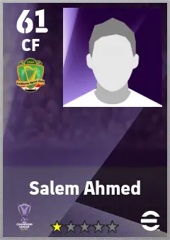Salem Ahmed eFootball 2026 player card — 61 OVR CF