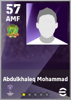 Abdulkhaleq Mohammad eFootball 2026 player card — 57 OVR AMF