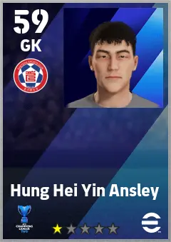 Hung Hei Yin Ansley eFootball 2026 player card — 59 OVR GK