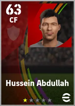 Hussein Abdullah eFootball 2026 player card — 63 OVR CF